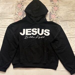 Miracle Black Hoodie with White Text